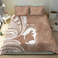 Mother's Day Bedding Set Polynesia Vintage Hibiscus - Brown