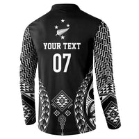 2025 Rugby Championship New Zealand Custom Button Sweatshirt Poutama Motifs - Polynesian Pride