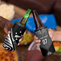 2025 Rugby Championship New Zealand Custom 4 in 1 Can Cooler Tumbler Poutama Motifs - Polynesian Pride