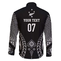2025 Rugby Championship New Zealand Custom Family Matching Long Sleeve Bodycon Dress and Hawaiian Shirt Poutama Motifs - Polynesian Pride