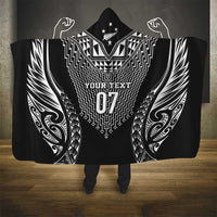 2025 Rugby Championship New Zealand Custom Hooded Blanket Poutama Motifs - Polynesian Pride