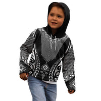 2025 Rugby Championship New Zealand Custom Kid Hoodie Poutama Motifs - Polynesian Pride