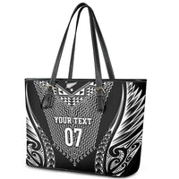 2025 Rugby Championship New Zealand Custom Leather Tote Bag Poutama Motifs - Polynesian Pride