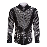 2025 Rugby Championship New Zealand Custom Long Sleeve Button Shirt Poutama Motifs - Polynesian Pride