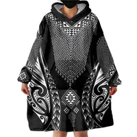 2025 Rugby Championship New Zealand Custom Wearable Blanket Hoodie Poutama Motifs - Polynesian Pride