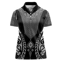 2025 Rugby Championship New Zealand Custom Women Polo Shirt Poutama Motifs - Polynesian Pride