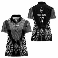 2025 Rugby Championship New Zealand Custom Women Polo Shirt Poutama Motifs - Polynesian Pride