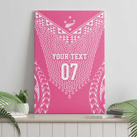 2025 Rugby Championship New Zealand Custom Canvas Wall Art Poutama Motifs - Pink Out - Polynesian Pride
