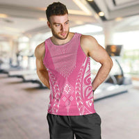 2025 Rugby Championship New Zealand Custom Men Tank Top Poutama Motifs - Pink Out - Polynesian Pride