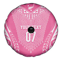 2025 Rugby Championship New Zealand Custom Spare Tire Cover Poutama Motifs - Pink Out - Polynesian Pride