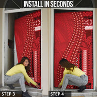 Samoa FAST Siapo Door Cover Tatau-Ulafala Vines - Polynesian Pride