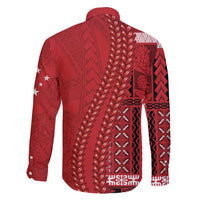 Samoa FAST Siapo Family Matching Long Sleeve Bodycon Dress and Hawaiian Shirt Tatau-Ulafala Vines - Polynesian Pride