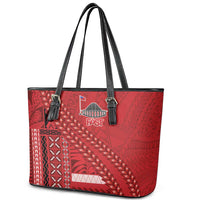Samoa FAST Siapo Leather Tote Bag Tatau-Ulafala Vines - Polynesian Pride
