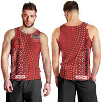 Samoa FAST Siapo Men Tank Top Tatau-Ulafala Vines - Polynesian Pride