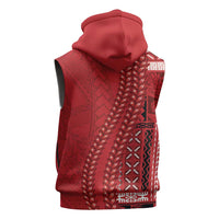 Samoa FAST Siapo Sleeveless Zip Hoodie Tatau-Ulafala Vines - Polynesian Pride
