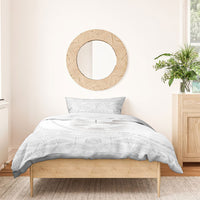 Tonga White Sunday Fakame Bedding Set Tokelaufeletoa Kupesi