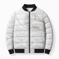 Tonga White Sunday Fakame Bomber Puffer Jacket Tokelaufeletoa Kupesi