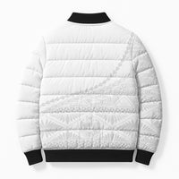Tonga White Sunday Fakame Bomber Puffer Jacket Tokelaufeletoa Kupesi