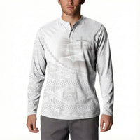 Tonga White Sunday Fakame Button Sweatshirt Tokelaufeletoa Kupesi