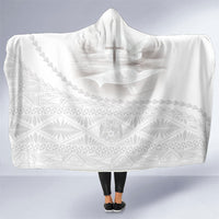 Tonga White Sunday Fakame Hooded Blanket Tokelaufeletoa Kupesi