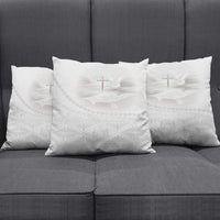 Tonga White Sunday Fakame Pillow Cover Tokelaufeletoa Kupesi