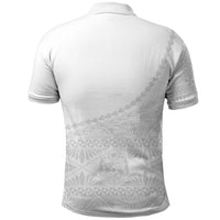 Tonga White Sunday Fakame Polo Shirt Tokelaufeletoa Kupesi