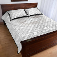 Tonga White Sunday Fakame Quilt Bed Set Tokelaufeletoa Kupesi