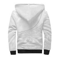Tonga White Sunday Fakame Sherpa Hoodie Tokelaufeletoa Kupesi