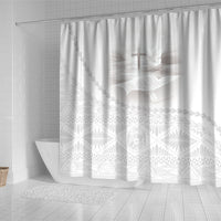 Tonga White Sunday Fakame Shower Curtain Tokelaufeletoa Kupesi