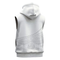 Tonga White Sunday Fakame Sleeveless Hoodie Tokelaufeletoa Kupesi