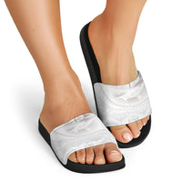 Tonga White Sunday Fakame Slide Sandals Tokelaufeletoa Kupesi