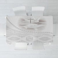 Tonga White Sunday Fakame Tablecloth Tokelaufeletoa Kupesi