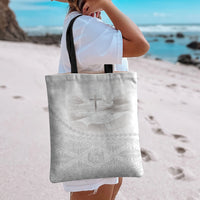 Tonga White Sunday Fakame Tote Bag Tokelaufeletoa Kupesi