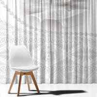 Tonga White Sunday Fakame Window Curtain Tokelaufeletoa Kupesi