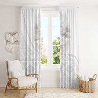 Tonga White Sunday Fakame Window Curtain Tokelaufeletoa Kupesi