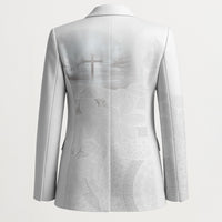 Niue White Sunday Tapu Fanau Blazer Fiti Pua Mix Hiapo Tapa