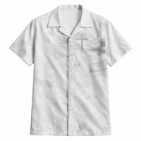 Niue White Sunday Tapu Fanau Hawaiian Shirt Fiti Pua Mix Hiapo Tapa