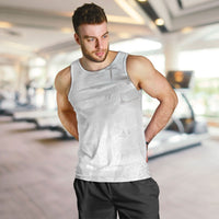 Niue White Sunday Tapu Fanau Men Tank Top Fiti Pua Mix Hiapo Tapa