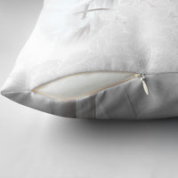 Niue White Sunday Tapu Fanau Pillow Cover Fiti Pua Mix Hiapo Tapa