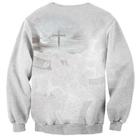 Niue White Sunday Tapu Fanau Sweatshirt Fiti Pua Mix Hiapo Tapa