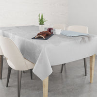 Niue White Sunday Tapu Fanau Tablecloth Fiti Pua Mix Hiapo Tapa