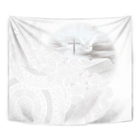 Niue White Sunday Tapu Fanau Tapestry Fiti Pua Mix Hiapo Tapa