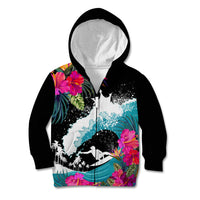 Hawaii Surfing Kid Hoodie Triple Crown Rides The Waves LT7 - Polynesian Pride