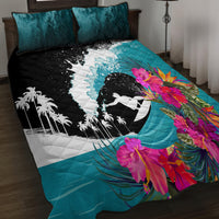 Hawaii Surfing Quilt Bed Set Triple Crown Rides The Waves LT7 - Polynesian Pride
