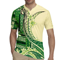 Samoa Siapo Mamanu Rugby Jersey Plumeria Emerald Motifs