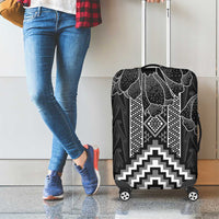 Aotearoa Taniko Pattern Luggage Cover Poutama Mix Kowhai Flowers LT7 - Polynesian Pride