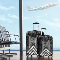 Aotearoa Taniko Pattern Luggage Cover Poutama Mix Kowhai Flowers LT7 - Polynesian Pride