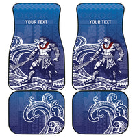 Samoa Manuia le Aso Tuto'atasi Siapo Motif Car Mats Warrior with Nifo Oti LT7 - Polynesian Pride