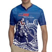 Samoa Manuia le Aso Tuto'atasi Siapo Motif Rugby Jersey Warrior with Nifo Oti LT7 - Polynesian Pride