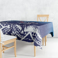 Samoa Manuia le Aso Tuto'atasi Siapo Motif Tablecloth Warrior with Nifo Oti
